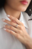 انگشتر نقره زنانه امگا کد MNO1-R0۳۹