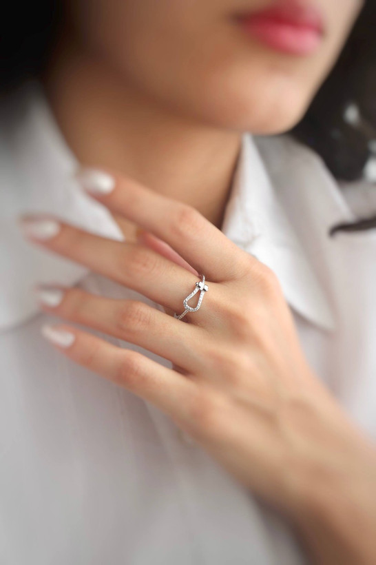 انگشتر نقره زنانه امگا کد MNO1-R0۳۹
