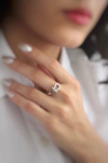 انگشتر نقره زنانه امگا کد M-R0۴۰